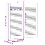 Casa si Gradina - Constructii - Usi interior, exterior si garaj - Usi garaj - Usi batante cu jaluzele 1 pereche 90x80 cm lemn masiv de pin - Infinity.ro