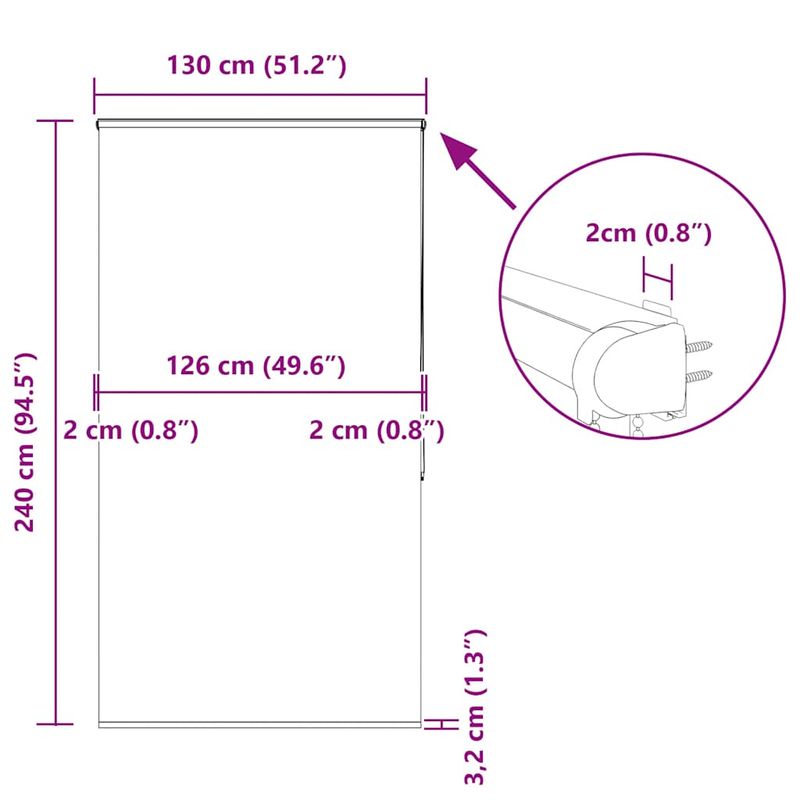 Casa si Gradina - Textile si covoare - Rulouri si jaluzele - Jaluza cu role de dus cu caseta 130x240cm latime material 126cm, pătrat - Infinity.ro