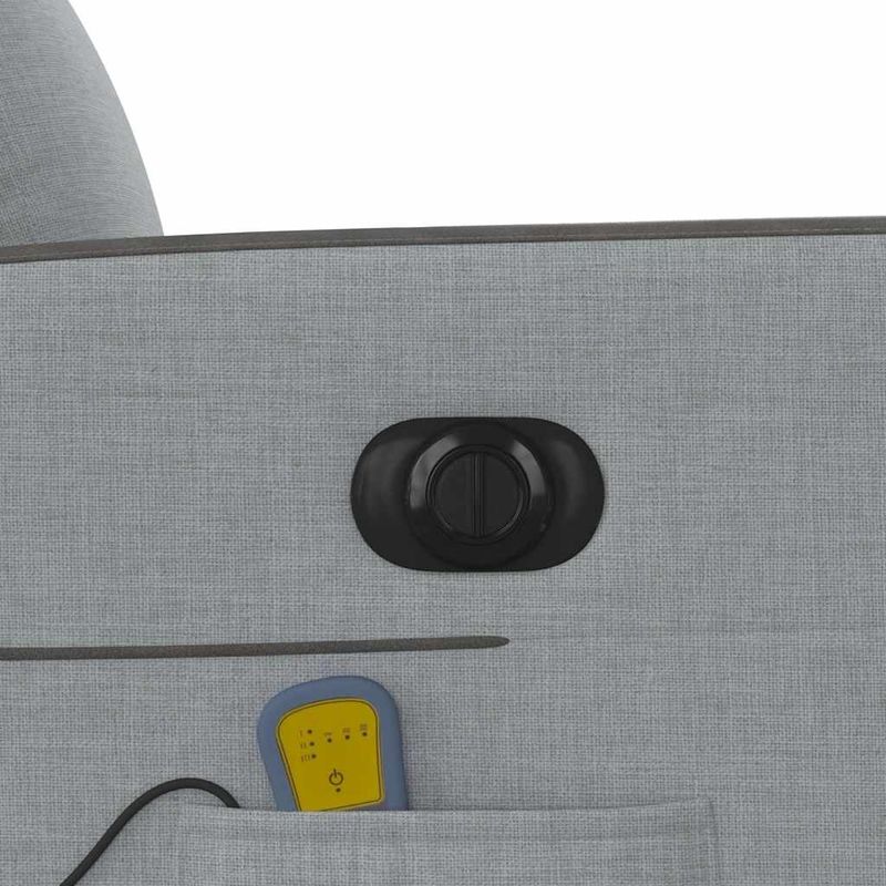 Ingrijire personala si Cosmetice - Sanatate si wellness - Articole wellness - Fotolii de masaj - Fotoliu electric de masaj rabatabil, gri deschis, microfibra - Infinity.ro