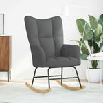 Casa si Gradina - Gradina si terasa - Balansoare si hamace - Balansoare - Scaun balansoar, gri inchis, material textil - Infinity.ro