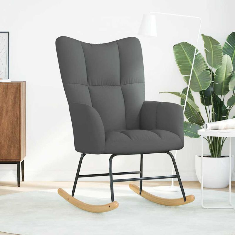Casa si Gradina - Gradina si terasa - Balansoare si hamace - Balansoare - Scaun balansoar, gri inchis, material textil - Infinity.ro