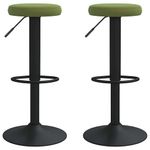 Casa si Gradina - Mobilier - Scaune si fotolii - Scaune - Scaune de bar, 2 buc., verde deschis, catifea - Infinity.ro