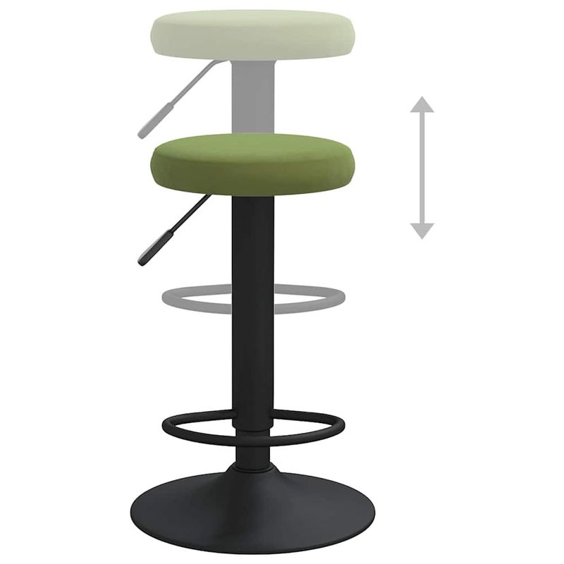 Casa si Gradina - Mobilier - Scaune si fotolii - Scaune - Scaune de bar, 2 buc., verde deschis, catifea - Infinity.ro