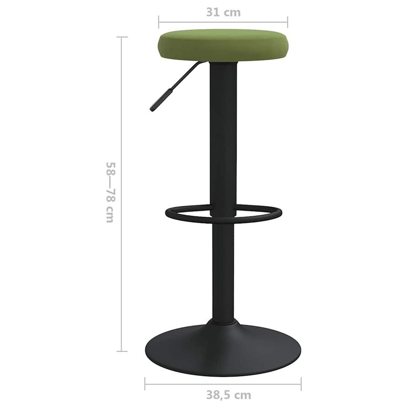 Casa si Gradina - Mobilier - Scaune si fotolii - Scaune - Scaune de bar, 2 buc., verde deschis, catifea - Infinity.ro