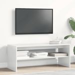 Casa si Gradina - Mobilier - Comode si corpuri - Comode - Comoda TV, alb lucios, 100 x 40 x 40 cm, PAL - Infinity.ro