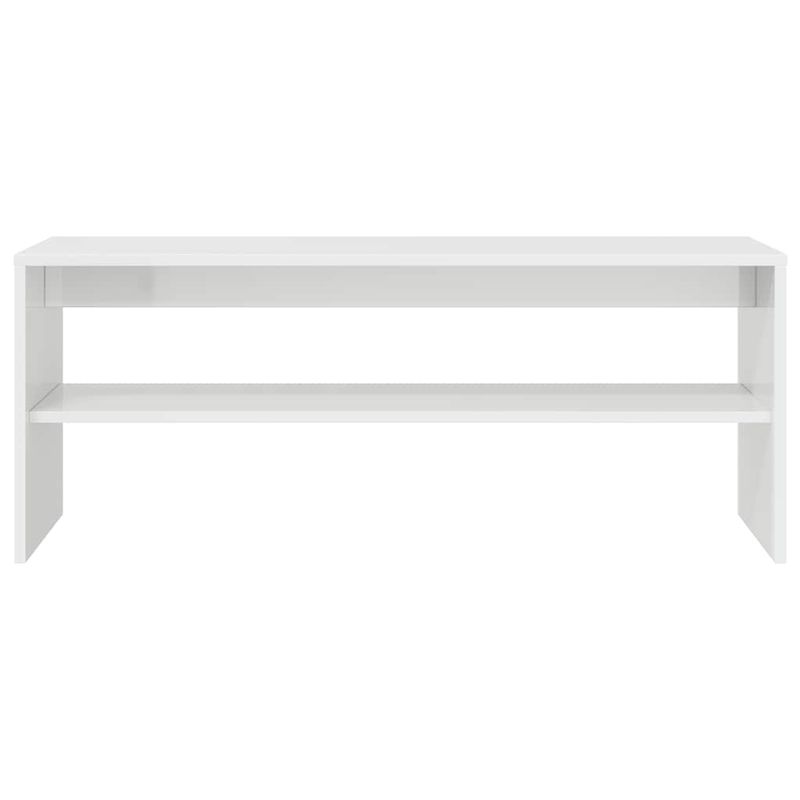 Casa si Gradina - Mobilier - Comode si corpuri - Comode - Comoda TV, alb lucios, 100 x 40 x 40 cm, PAL - Infinity.ro