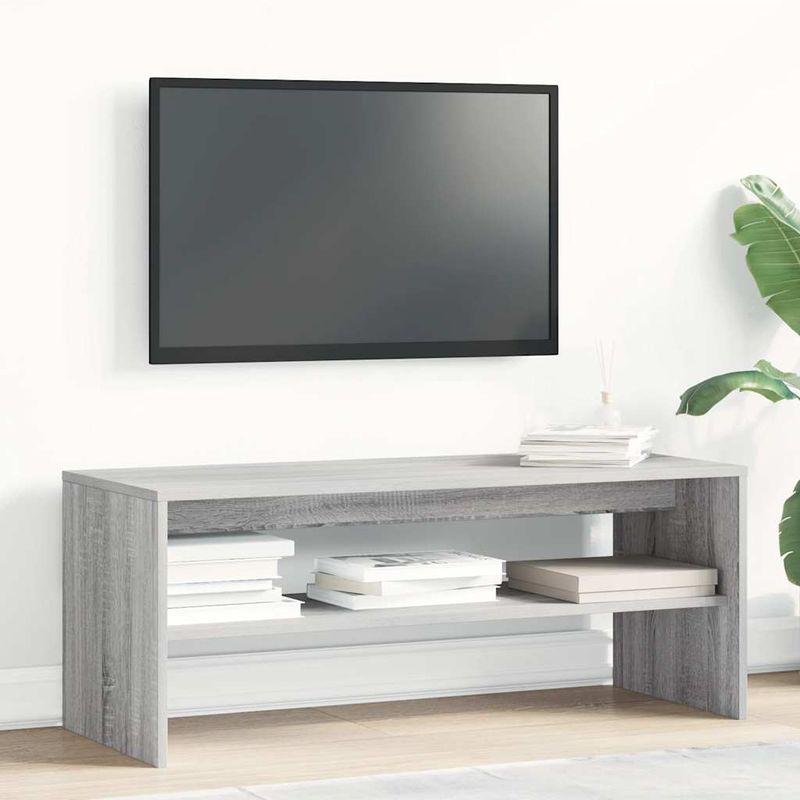 Casa si Gradina - Mobilier - Comode si corpuri - Comode - Comoda TV, gri sonoma, 100x40x40 cm, lemn compozit - Infinity.ro