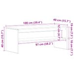 Casa si Gradina - Mobilier - Comode si corpuri - Comode - Comoda TV, gri sonoma, 100x40x40 cm, lemn compozit - Infinity.ro