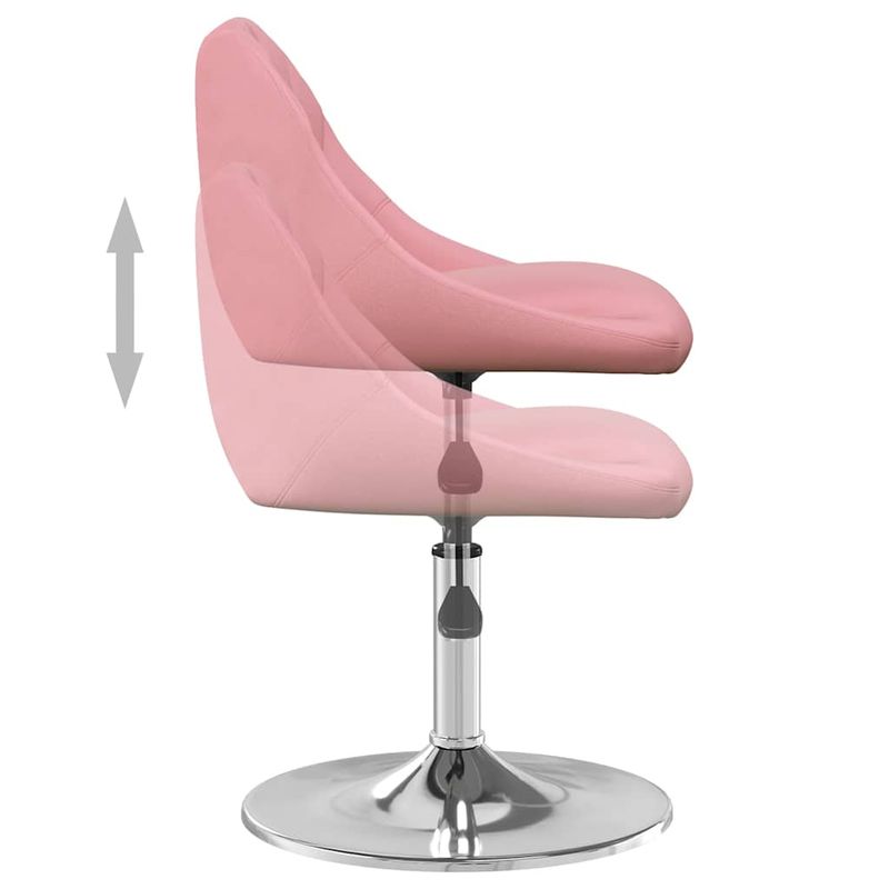 Casa si Gradina - Mobilier - Scaune si fotolii - Scaune - Scaune de bucatarie pivotante, 2 buc., roz, catifea - Infinity.ro