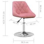 Casa si Gradina - Mobilier - Scaune si fotolii - Scaune - Scaune de bucatarie pivotante, 2 buc., roz, catifea - Infinity.ro