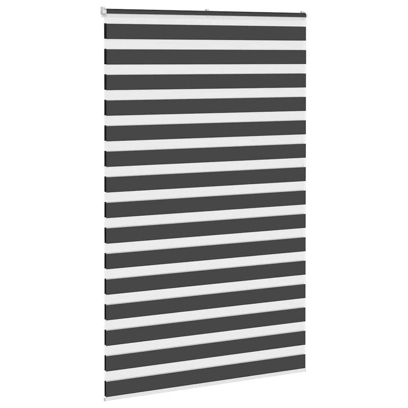 Casa si Gradina - Textile si covoare - Rulouri si jaluzele - Jaluzea tip zebra neagra latime tesatura 145,9 cm poliester, mărime 150x200 cm - Infinity.ro