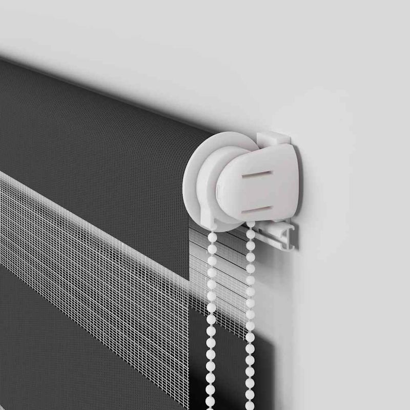 Casa si Gradina - Textile si covoare - Rulouri si jaluzele - Jaluzea tip zebra neagra latime tesatura 145,9 cm poliester, mărime 150x200 cm - Infinity.ro