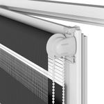 Casa si Gradina - Textile si covoare - Rulouri si jaluzele - Jaluzea tip zebra neagra latime tesatura 145,9 cm poliester, mărime 150x200 cm - Infinity.ro