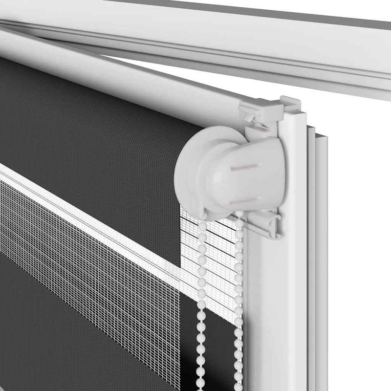 Casa si Gradina - Textile si covoare - Rulouri si jaluzele - Jaluzea tip zebra neagra latime tesatura 145,9 cm poliester, mărime 150x200 cm - Infinity.ro