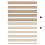 Casa si Gradina - Textile si covoare - Rulouri si jaluzele - Jaluzea tip zebra 110x150 cm latime tesatura 105,9 cm poliester, sand brown - Infinity.ro