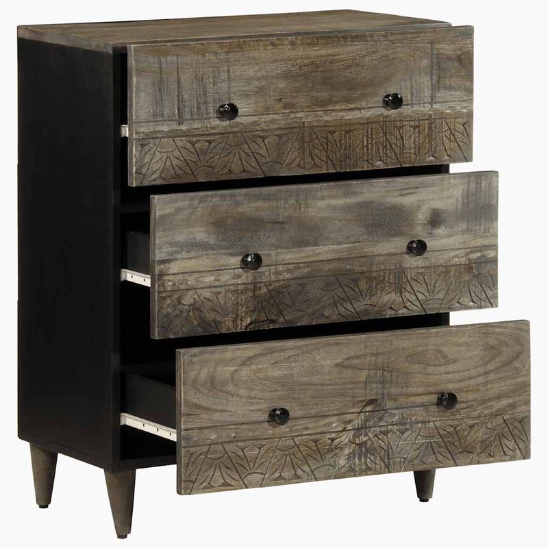 Casa si Gradina - Mobilier - Dulapuri si sifoniere - Dulapuri - Bufete 2 buc Gri deschis 60x33,5x75 cm Lemn masiv de mango - Infinity.ro