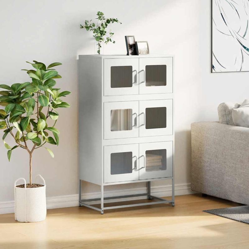 Casa si Gradina - Mobilier - Comode si corpuri - Corpuri bucatarie - Dulap inalt, alb, 68x39x123 cm, otel - Infinity.ro