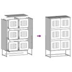 Casa si Gradina - Mobilier - Comode si corpuri - Corpuri bucatarie - Dulap inalt, alb, 68x39x123 cm, otel - Infinity.ro