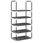Casa si Gradina - Mobilier - Organizare si depozitare - Organizator incaltaminte - Suport pantofi 5 niveluri, negru, 44x28x94 cm, tesatura netesa - Infinity.ro