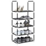 Casa si Gradina - Mobilier - Organizare si depozitare - Organizator incaltaminte - Suport pantofi 5 niveluri, negru, 44x28x94 cm, tesatura netesa - Infinity.ro
