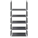 Casa si Gradina - Mobilier - Organizare si depozitare - Organizator incaltaminte - Suport pantofi 5 niveluri, negru, 44x28x94 cm, tesatura netesa - Infinity.ro