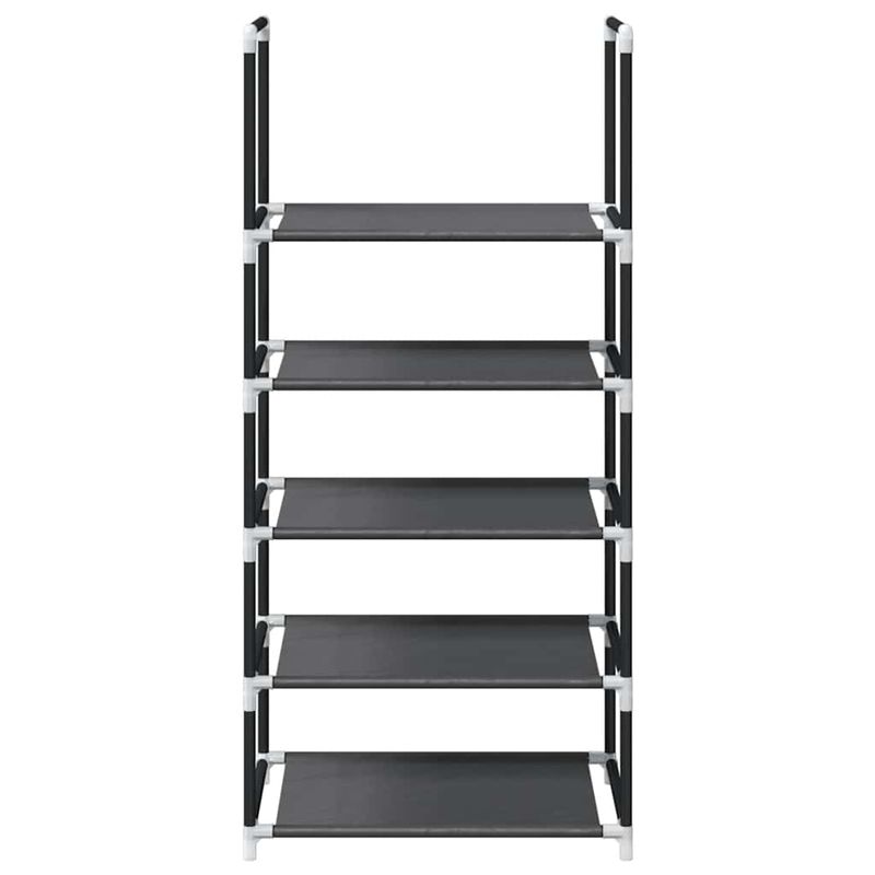 Casa si Gradina - Mobilier - Organizare si depozitare - Organizator incaltaminte - Suport pantofi 5 niveluri, negru, 44x28x94 cm, tesatura netesa - Infinity.ro
