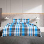 Casa si Gradina - Textile si covoare - Lenjerii de pat - Seturi de lenjerie - Set cu husa de pilota, albastru și gri, 135x200 cm, bumbac, cantitate în pachet: 2 - Infinity.ro
