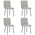 Casa si Gradina - Mobilier - Scaune si fotolii - Scaune - Scaune de bucatarie, 4 buc., gri deschis, catifea - Infinity.ro