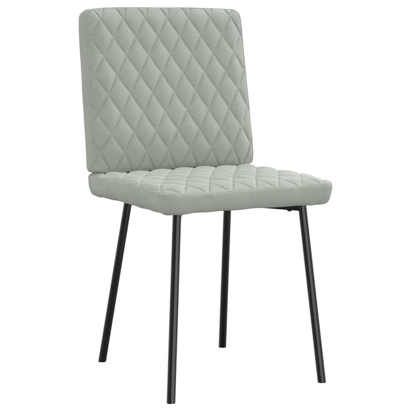Casa si Gradina - Mobilier - Scaune si fotolii - Scaune - Scaune de bucatarie, 4 buc., gri deschis, catifea - Infinity.ro