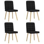 Casa si Gradina - Mobilier - Scaune si fotolii - Scaune - Scaune de bucatarie, 4 buc., negru, material textil - Infinity.ro