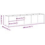 Casa si Gradina - Gradinarit si plante - Plante si ghivece - Ghivece si suporturi - Jardiniera Antracit 200x40x40 cm Otel laminat la rece - Infinity.ro