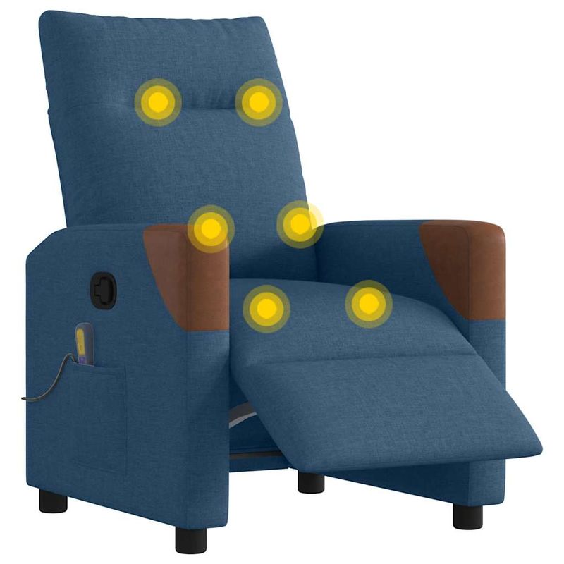 Ingrijire personala si Cosmetice - Sanatate si wellness - Articole wellness - Fotolii de masaj - Fotoliu de masaj rabatabil, albastru, textil - Infinity.ro