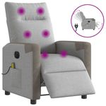 Ingrijire personala si Cosmetice - Sanatate si wellness - Articole wellness - Fotolii de masaj - Fotoliu reclinabil electric pentru masaj Cloud Grey Fabric - Infinity.ro