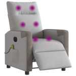 Ingrijire personala si Cosmetice - Sanatate si wellness - Articole wellness - Fotolii de masaj - Fotoliu reclinabil electric pentru masaj Cloud Grey Fabric - Infinity.ro