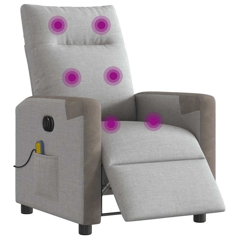 Ingrijire personala si Cosmetice - Sanatate si wellness - Articole wellness - Fotolii de masaj - Fotoliu reclinabil electric pentru masaj Cloud Grey Fabric - Infinity.ro