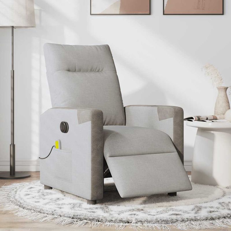 Ingrijire personala si Cosmetice - Sanatate si wellness - Articole wellness - Fotolii de masaj - Fotoliu reclinabil electric pentru masaj Cloud Grey Fabric - Infinity.ro