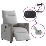 Ingrijire personala si Cosmetice - Sanatate si wellness - Articole wellness - Fotolii de masaj - Fotoliu reclinabil electric pentru masaj Cloud Grey Fabric - Infinity.ro