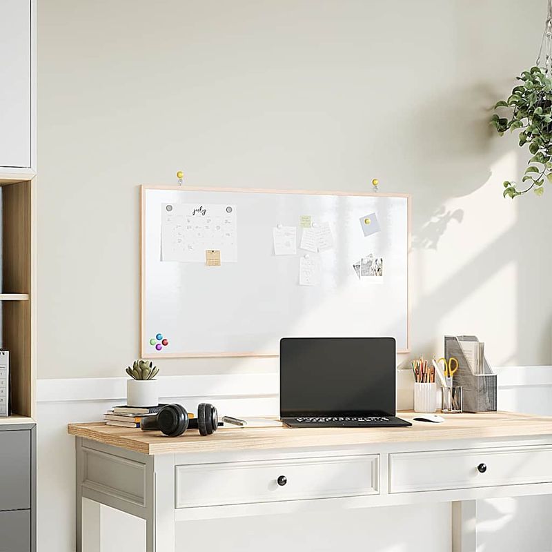 Carti si Birotica - Birotica - Accesorii de birou - Table si clipboard-uri - Tabla alba magnetica cu cadru din lemn masiv de pin 100x55 cm - Infinity.ro