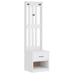Casa si Gradina - Mobilier - Organizare si depozitare - Bancute - Arborele „SANDENS” alb 45x40x159,5 cm lemn masiv de pin - Infinity.ro