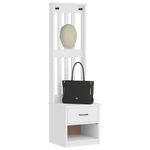 Casa si Gradina - Mobilier - Organizare si depozitare - Bancute - Arborele „SANDENS” alb 45x40x159,5 cm lemn masiv de pin - Infinity.ro
