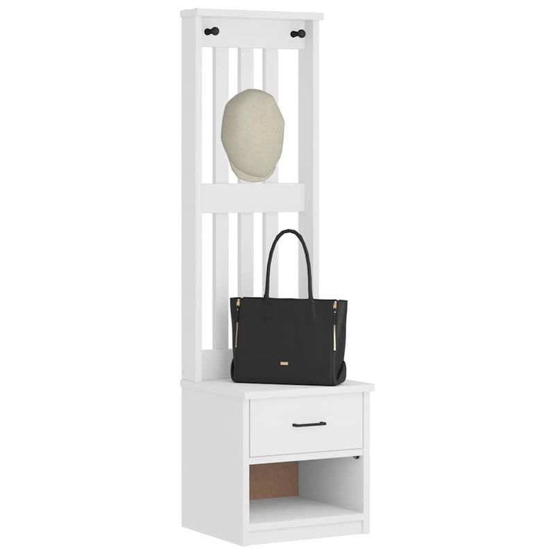 Casa si Gradina - Mobilier - Organizare si depozitare - Bancute - Arborele „SANDENS” alb 45x40x159,5 cm lemn masiv de pin - Infinity.ro