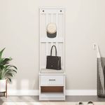 Casa si Gradina - Mobilier - Organizare si depozitare - Bancute - Arborele „SANDENS” alb 45x40x159,5 cm lemn masiv de pin - Infinity.ro