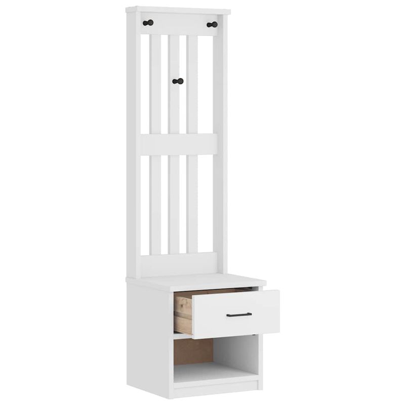 Casa si Gradina - Mobilier - Organizare si depozitare - Bancute - Arborele „SANDENS” alb 45x40x159,5 cm lemn masiv de pin - Infinity.ro