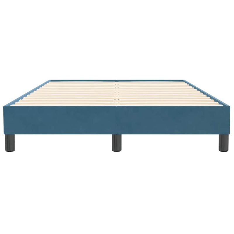 Casa si Gradina - Mobilier - Paturi si accesorii - Paturi - Pat cu arcuri fara saltea Albastru inchis 120x210 cm catifea - Infinity.ro