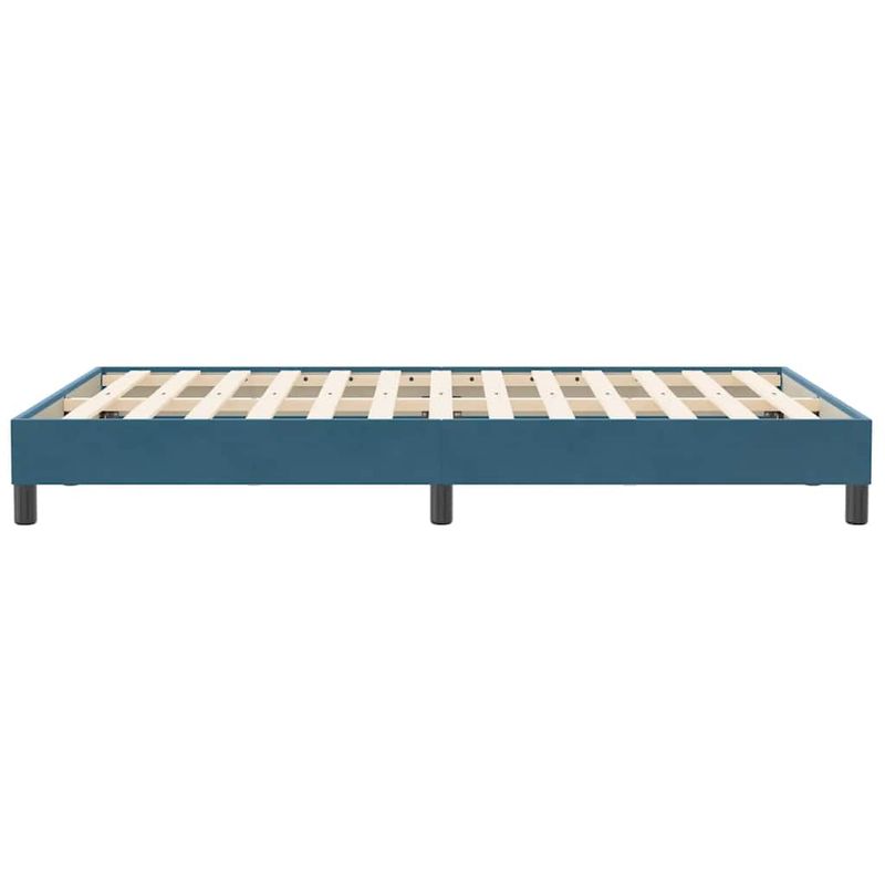 Casa si Gradina - Mobilier - Paturi si accesorii - Paturi - Pat cu arcuri fara saltea Albastru inchis 120x210 cm catifea - Infinity.ro