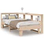 Casa si Gradina - Mobilier - Paturi si accesorii - Paturi - Pat cu biblioteca fara saltea, 75x190 cm, lemn masiv de pin - Infinity.ro