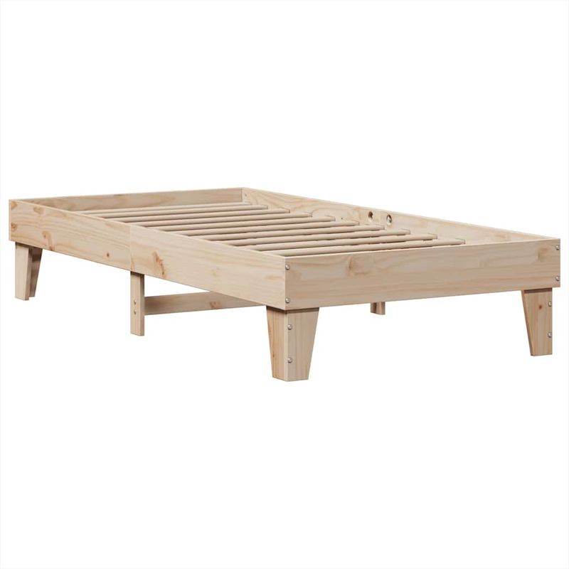 Casa si Gradina - Mobilier - Paturi si accesorii - Paturi - Pat cu biblioteca fara saltea, 75x190 cm, lemn masiv de pin - Infinity.ro