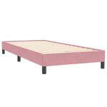 Casa si Gradina - Mobilier - Paturi si accesorii - Paturi - Pat cu arcuri fara saltea roz 80x220 cm catifea - Infinity.ro
