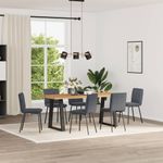 Casa si Gradina - Mobilier - Scaune si fotolii - Scaune - Scaune de bucatarie, 6 buc., gri inchis, catifea - Infinity.ro