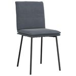 Casa si Gradina - Mobilier - Scaune si fotolii - Scaune - Scaune de bucatarie, 6 buc., gri inchis, catifea - Infinity.ro
